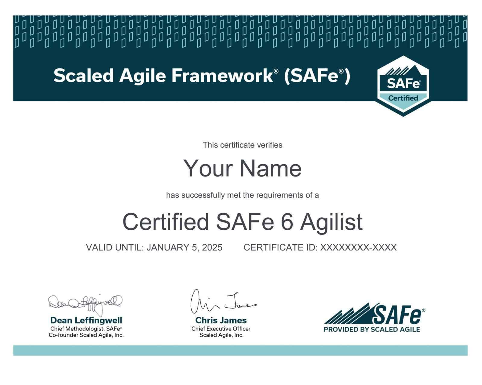 AI-Empowered SAFe® Implementing SAFe® (SPC) Certification Training certificate preview