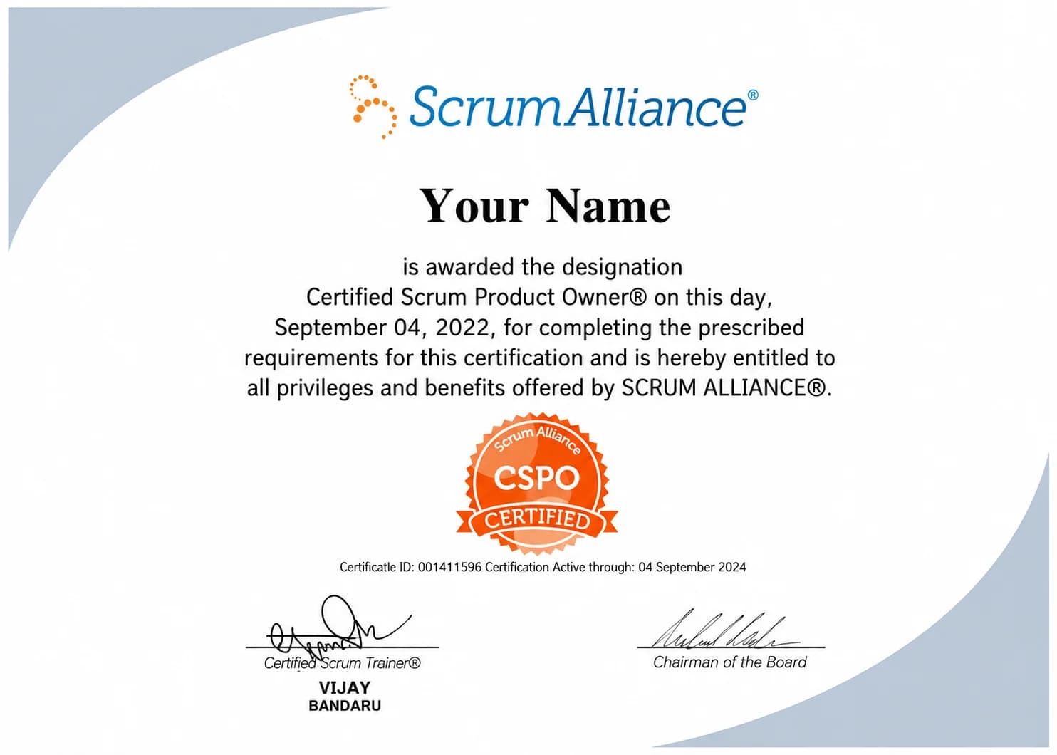 Certified Scrum Product Owner® (CSPO®) Certification