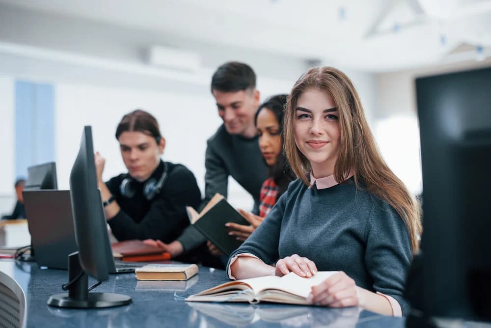 Professional reviewing analytics during live training